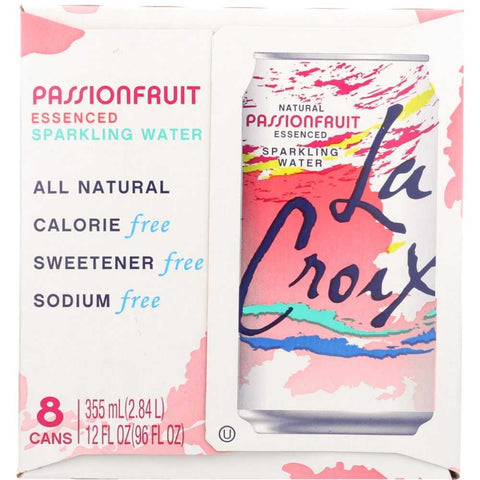 Passion Fruit Sparkling Water 8 Pack 96 oz LA CROIX