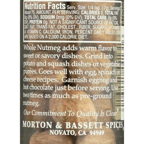 Whole Nutmeg 2.2 oz Spice Morton & Bassett
