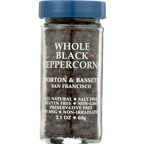 Whole Black Peppercorns 2.1 oz Spice MORTON & BASSETT