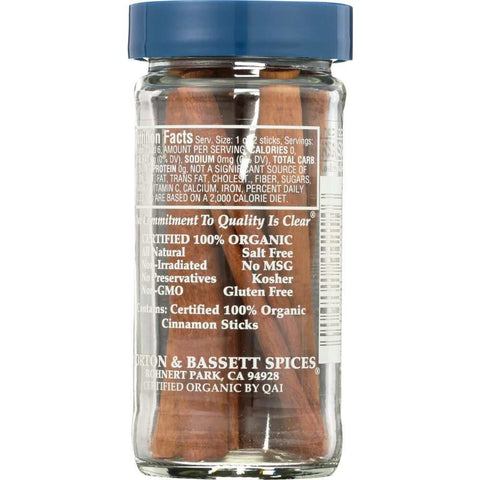 Organic Cinnamon Sticks 1.1 oz Spice MORTON & BASSETT