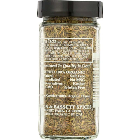 Organic Thyme .9 Oz Herb Morton & Bassett