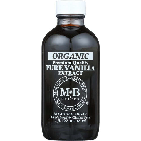 Organic Pure Vanilla Extract 4 oz Flavor Extract Morton & Bassett