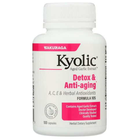 Aged Garlic Extract Detox and Anti-Aging Formula 105 Capsules KYOLIC
