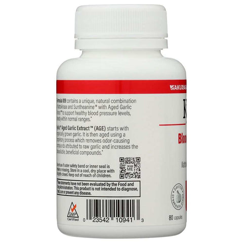 Aged Garlic Extract Blood Pressure Health Formula 109 Supplement KYOLIC 80 Capsules