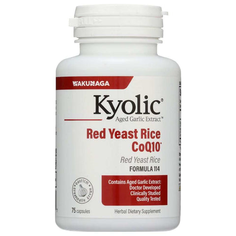 Aged Garlic Extract Red Yeast Rice Plus CoQ10 Supplement KYOLIC 75 Capsules