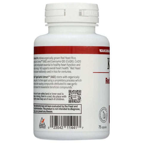 Aged Garlic Extract Red Yeast Rice Plus CoQ10 Supplement KYOLIC 75 Capsules