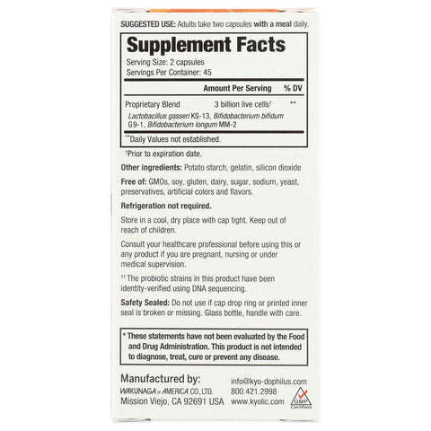 KYOLIC Probiotic Friendly Trio Digestive & Immune Support Capsules