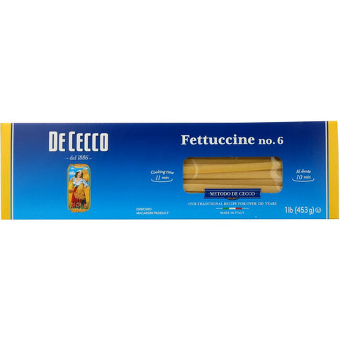 Fettuccine #6 Pasta 16 oz De Cecco