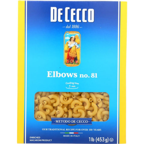 Pasta Elbows 16 oz Pasta DE CECCO