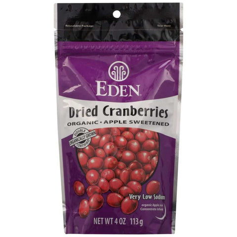Organic Apple Sweetened Dried Cranberries 4 oz EDEN FOODS