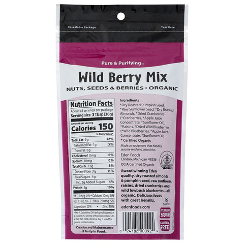 Wild Berry Mix Organic 4 oz Snack Mix EDEN FOODS