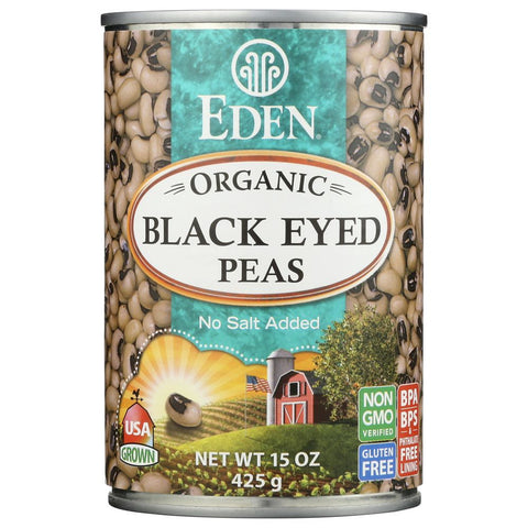 Black Eyed Peas No Salt Added Organic Bean 15 oz EDEN FOODS