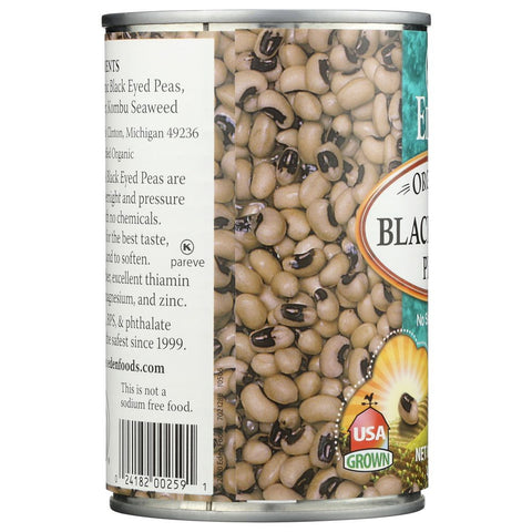 Black Eyed Peas No Salt Added Organic Bean 15 oz EDEN FOODS