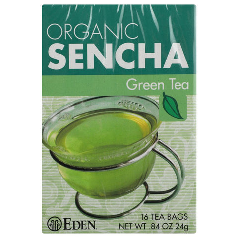 Tea Sencha Green Organic Tea Bags 16 Count EDEN FOODS