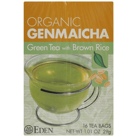 Genmaicha Green Tea Organic Tea Bags 16 Ct EDEN FOODS