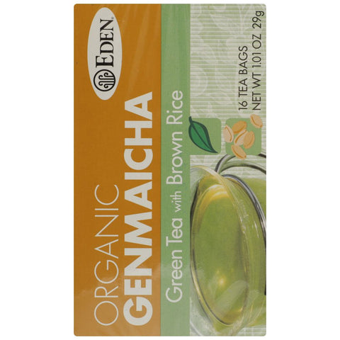 Genmaicha Green Tea Organic Tea Bags 16 Ct EDEN FOODS