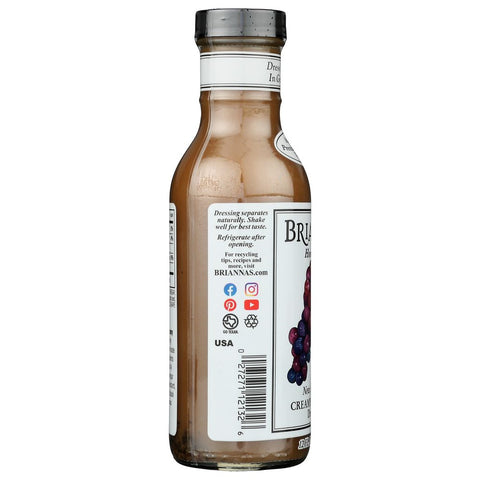 Creamy Balsamic Key Ingredient Salad Dressing BRIANNAS 12 oz