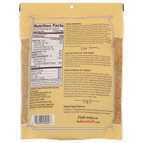 Organic Golden Flaxseed Meal 16 oz BOB'S RED MILL