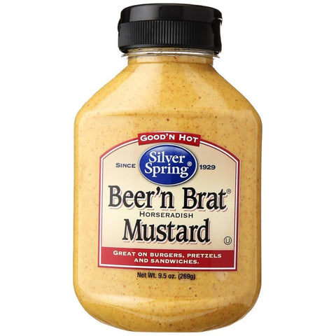Beer 'n Brat Mustard 9.5 Oz Condiment SILVER SPRING