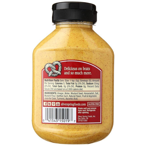 Beer 'n Brat Mustard 9.5 Oz Condiment SILVER SPRING