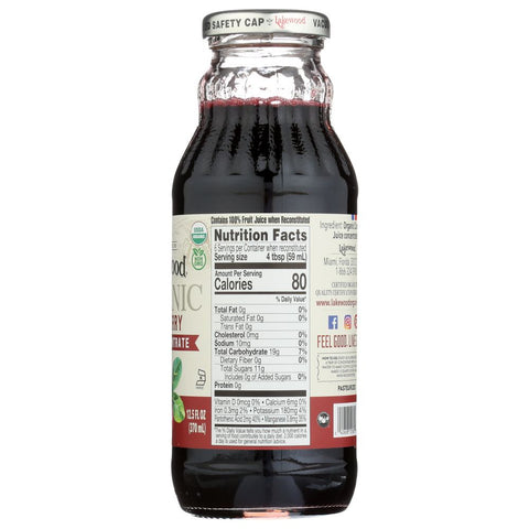 Organic Cranberry Concentrate Juice 12.5 oz LAKEWOOD