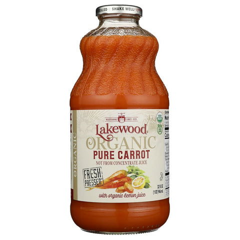 Pure Carrot Juice Organic 32 oz Lakewood Organic