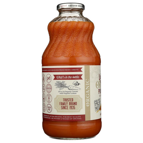 Pure Carrot Juice Organic 32 oz Lakewood Organic