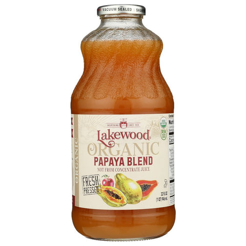 Papaya 100% Juice Blend 32 oz Organic Juice Lakewood