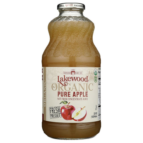 Pure Unfiltered Apple Juice 32 oz Lakewood Organic