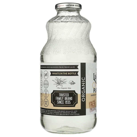 Pure Aloe Inner Fillet Juice with Lemon Organic Juice 32 Oz LAKEWOOD ORGANIC