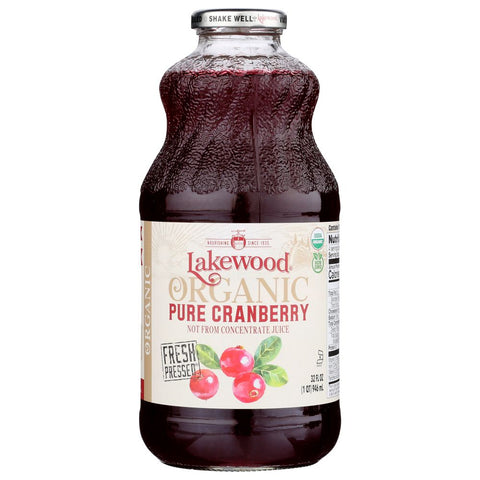 Pure Cranberry Juice Organic 32 oz Lakewood