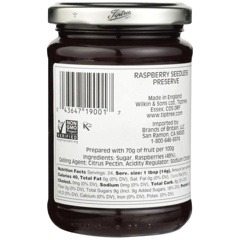 Preserve Raspberry Seedless 12 oz Preserve Tiptree