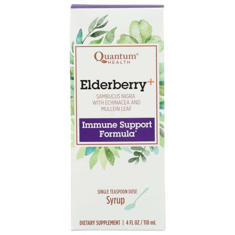 Elderberry Syrup Soothes & Quiets Immune Boosting 4oz Quantum Health