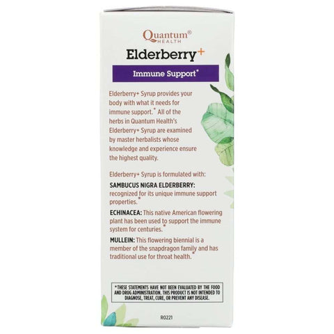 Elderberry Syrup Soothes & Quiets Immune Boosting 4oz Quantum Health