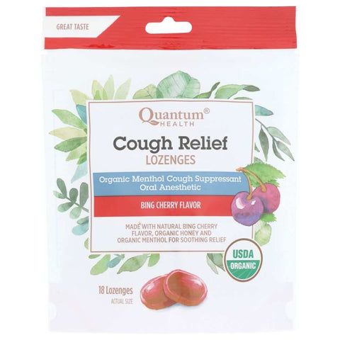 Cough Relief Cherry Organic Lozenges 18 ea QUANTUM
