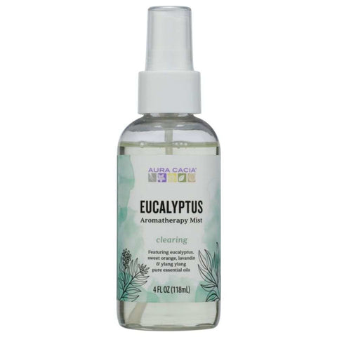 Eucalyptus Aromatherapy Mist Clearing Spray 4 oz Aura Cacia