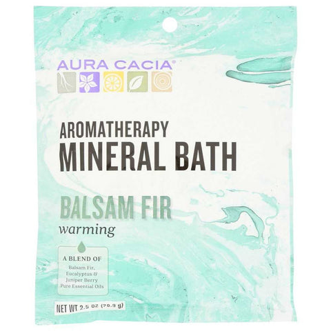 Aromatherapy Mineral Bath Warming Balsam Fir 2.5 Oz AURA CACIA