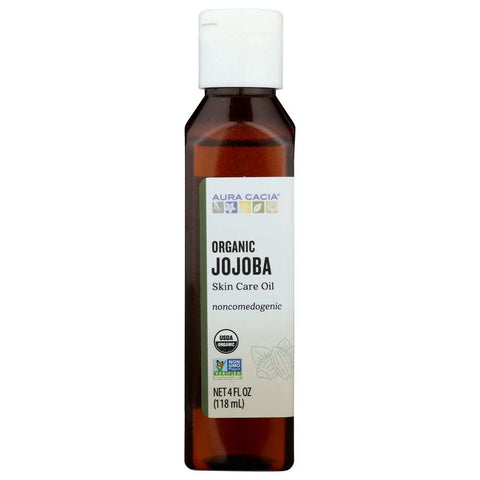 Organic Jojoba Skin Care Oil 4oz Hair & Skin Moisturizer AURA CACIA