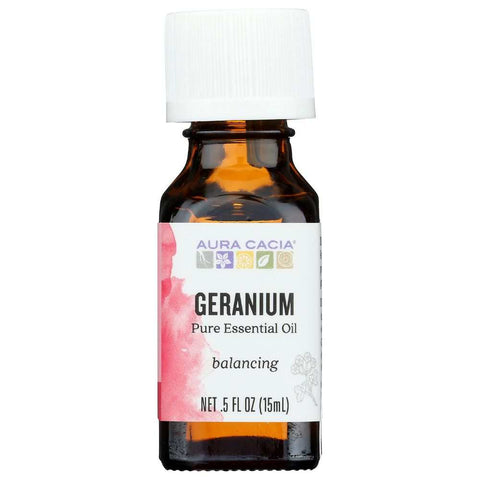 Pure Essential Oil Geranium 0.5 Oz AURA CACIA