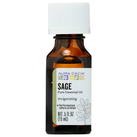 Essential Oil Sage 100% Pure 0.5 Oz AURA CACIA