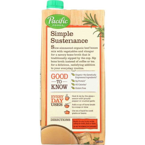 Organic Beef Bone Broth 32 oz Bone Broth Pacific Foods