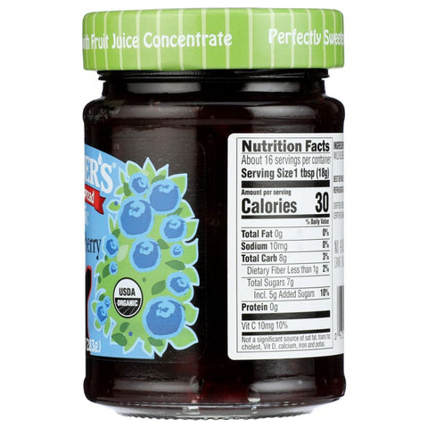 Organic Blueberry Fruit Spread 10 oz CROFTERS