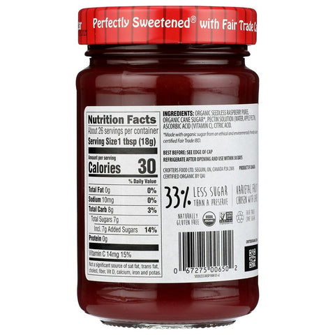 Conserve Seedless Raspberry Organic 16.5 oz Spread CROFTERS