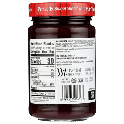 Concord Grape Fruit Spread 16.5 oz Fruit Spread CROFTERS