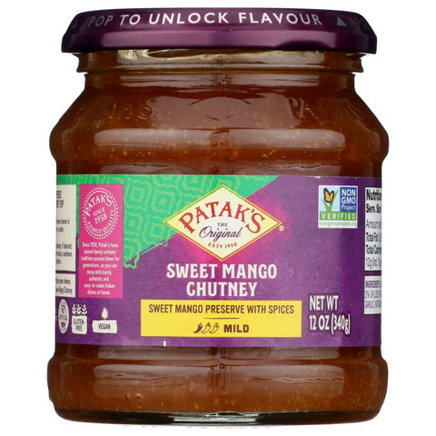 Sweet Mango Mild Chutney Original 12 Oz Patak's
