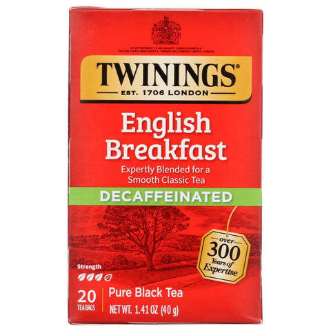 Classics English Breakfast Naturally Decaffeinated Tea Bags TWININGS OF LONDON