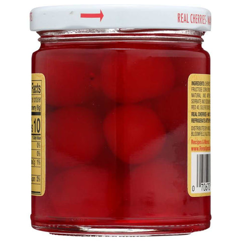Red Maraschino Cherries with Stems 10 oz REESE