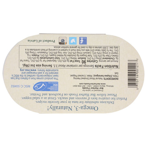 Wild Herring Fillet Seasoned With Cracked Pepper 6.7 oz Bar Harbor