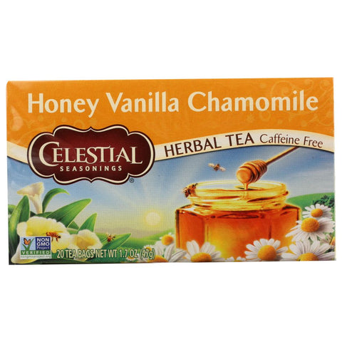 Honey Vanilla Chamomile Caffeine Free Herbal Tea 20 Bags Celestial Seasonings