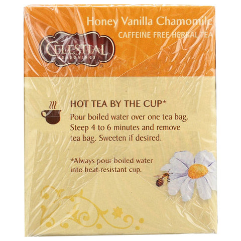 Honey Vanilla Chamomile Caffeine Free Herbal Tea 20 Bags Celestial Seasonings
